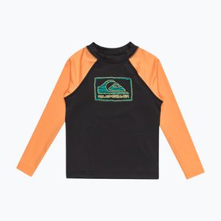 Quiksilver Everyday UPF50 black/tangerine children's swimming longsleeve