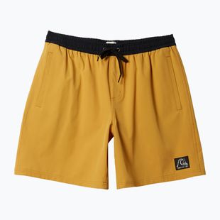 Men's Quiksilver Original Straight 17 mustard swim shorts