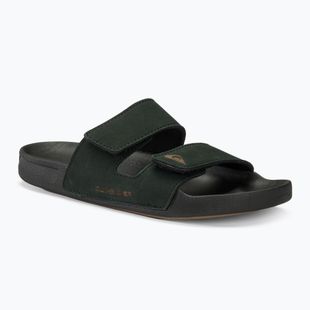 Quiksilver Men's Rivi Leather Double Adjust slides black 1