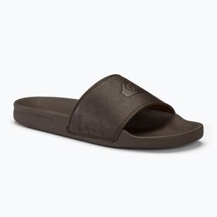 Quiksilver men's Rivi Nubuck Slide brown 1 slides