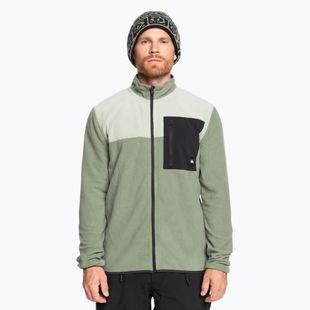 Men's Quiksilver Aker Full Zip Fleece sea spray snowboard sweatshirt