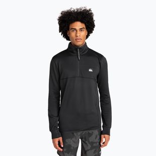 Men's Quiksilver Steep Point Half Zip Fleece snowboard sweatshirt true black