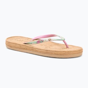 ROXY South Beach III green/pink women's flip flops