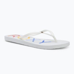 ROXY Sandy III women's flip flops white/rainbow monogram