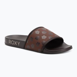 Women's ROXY Slippy IV brown combo flip-flops