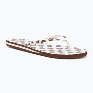 ROXY Portofino III women's flip flops dc light brown/white