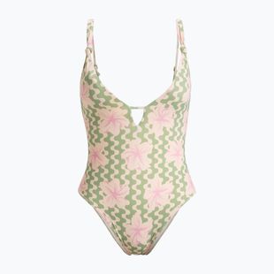 Women's one-piece swimsuit ROXY Hibiscus Daze basil party waves yw