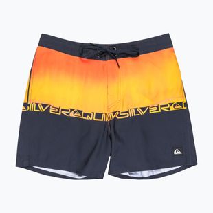 Quiksilver Men's Everyday Half Jam 16" fiery coral wordblock swim shorts