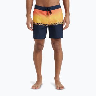 Quiksilver Men's Everyday Half Jam 16" fiery coral wordblock swim shorts
