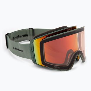 Men's snowboard goggles Quiksilver Storm MG dark ivy/clux ml red