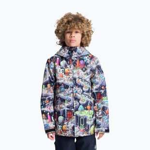 Children's snowboard jacket DC Basis Print Youth outer world black