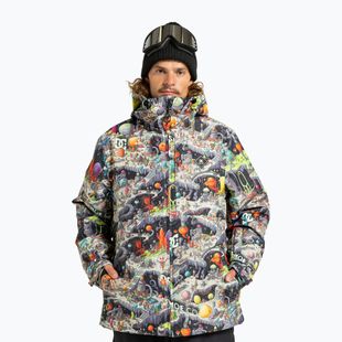 Men's snowboard jacket DC Basis Print outer world black