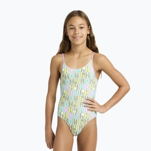 Children's one-piece swimsuit ROXY Letter Up oil green letter up