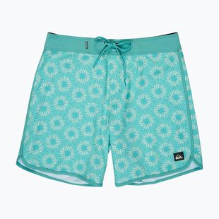 Men's swim shorts Quiksilver Surfsilk Scallop 18" aqua ocean mayhem