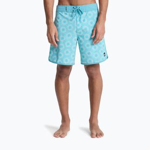 Men's swim shorts Quiksilver Surfsilk Scallop 18" aqua ocean mayhem