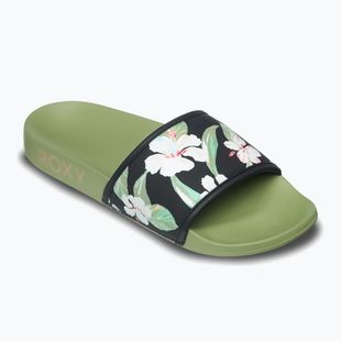 Women's slides ROXY Slippy IV oil green