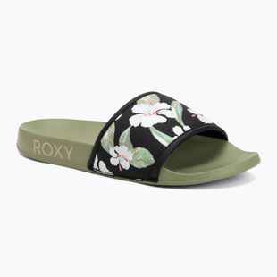 Women's slides ROXY Slippy IV oil green