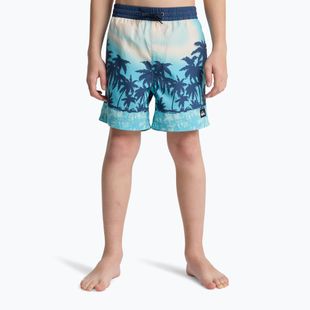 Children's swim shorts Quiksilver Everyday Printed Volley 14" aqua thermotropics