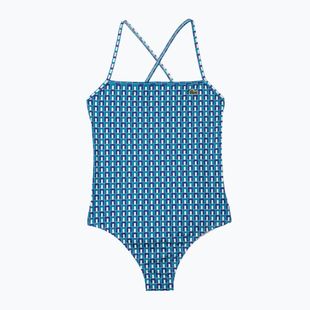 Lacoste women's one-piece swimsuit MF7264 mascarpone / sloe 0 / underground