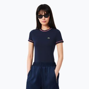 Women's T-shirt Lacoste TF0347 navy blue/rill/grenadine