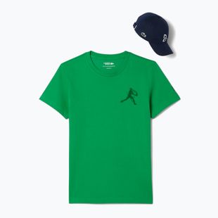Men's tennis shirt Lacoste TH1044 calathea/green