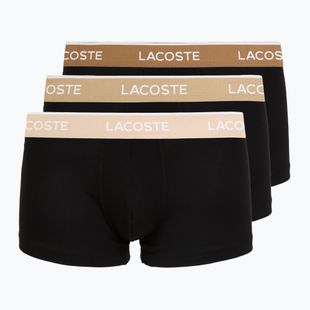 Men's boxers Lacoste 5H1297 3 pack black/sisal/viennese/cookie