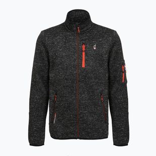 Men's fleece sweatshirt Aulp Navoy Melanged Knit black 1