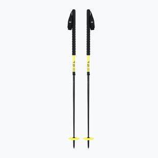 Ski touring poles Black Crows Duos Freebird black/yellow