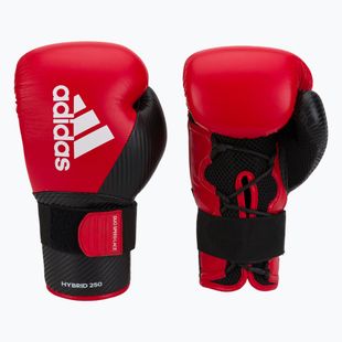 adidas Hybrid 250 Duo Lace red boxing gloves ADIH250TG