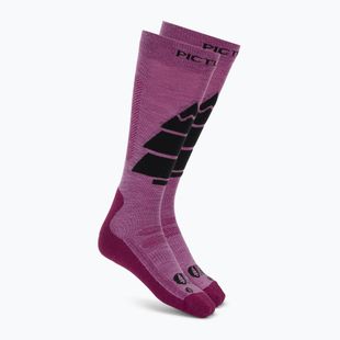 Ski socks Picture Wooling bright magenta