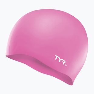 Children's swimming cap TYR Wrinkle-Free Silicone pink