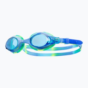 TYR Swimple Tie Dye Non-Mirrored blue/blue/green children's swimming goggles