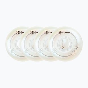 Roller skate wheels Luminous Led Wheels Duo 76mm/85A X4 white/pearl