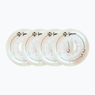 Roller skate wheels Luminous Led Wheels Duo 72mm/85A X4 white/pearl