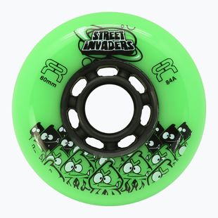 Roller skate wheels FR Skates Street Invaders Wheels 80mm/84A X4 green/black