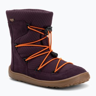 Children's barefoot snow boots Froddo Tex Track Wool purple