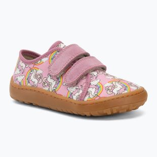 Children's barefoot shoes Froddo Canvas white/pink