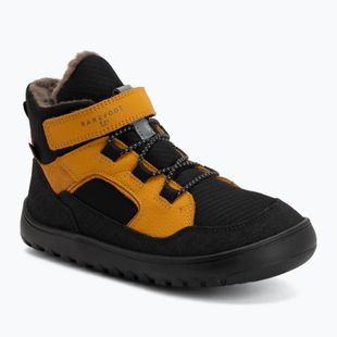 Children's barefoot snow boots Froddo Barefoot Up Path Tex black/yellow