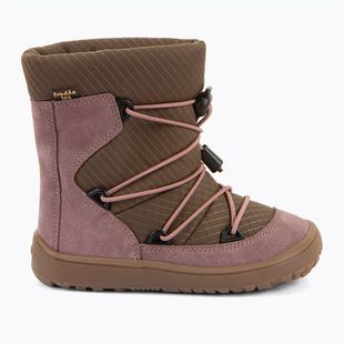 Children's barefoot snow boots Froddo Barefoot Tex Track Wool dark pink
