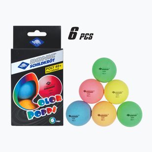 Donic-Schildkröt Colour popps Poly 40+ 6pcs multicolour table tennis balls