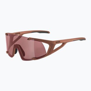 Alpina Hawkeye Q-Lite brick matt/black red mirror sunglasses