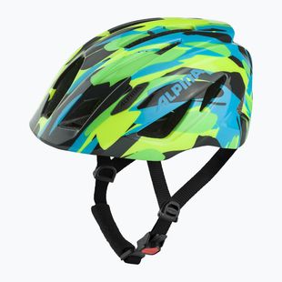 Alpina Pico children's bike helmet neon green/ blue gloss