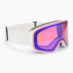 Alpina Ladis QM white matt/ blue ski goggles