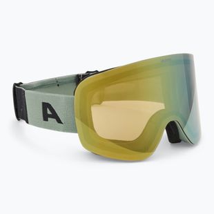 Alpina Penken Q-Lite willow/green matt/gold ski goggles