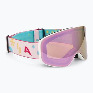 Alpina Fernie Q-Lite children's ski goggles white/ flower matt/ rose