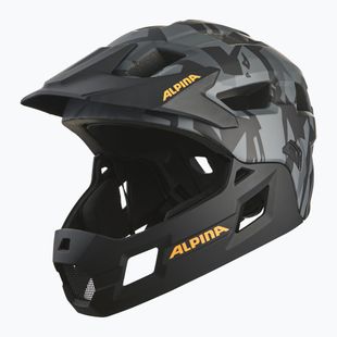 Alpina children's bike helmet Rupi black camo/orange matt