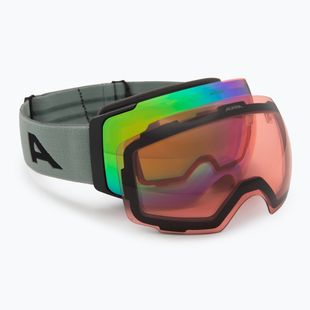 Ski goggles Alpina Falera Mag Q-Lite black/green matt/green/pink