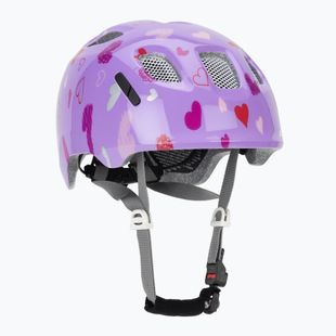 Children's bike helmet Alpina Ximo 2 Jr purple hearts gloss