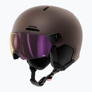 Ski helmet Alpina Arber 2 Visor Q-Lite ox brown matt