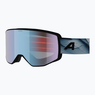 Ski goggles Alpina Venet M Q-Lite  black/blue matt